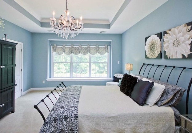 اتاق خواب با رنگ آبی