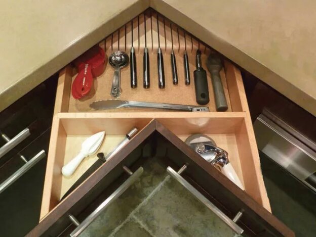 طراحی کابینت برای گوشه آشپزخانه ۱