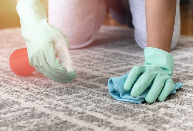 تمیز کردن لکه فرش