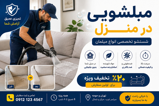 تبلیغ نمونه برای قالیشویی