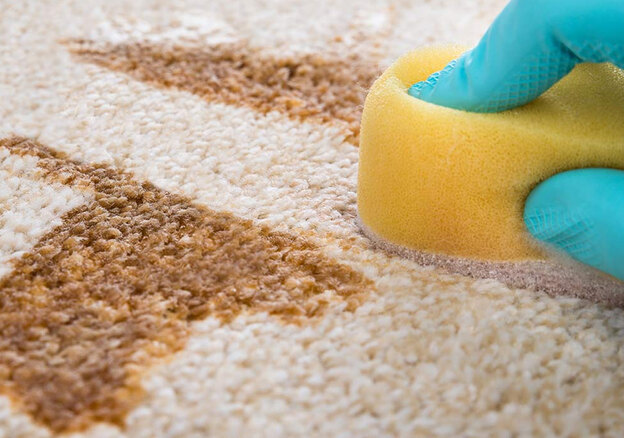تمیز کردن لکه های فرش