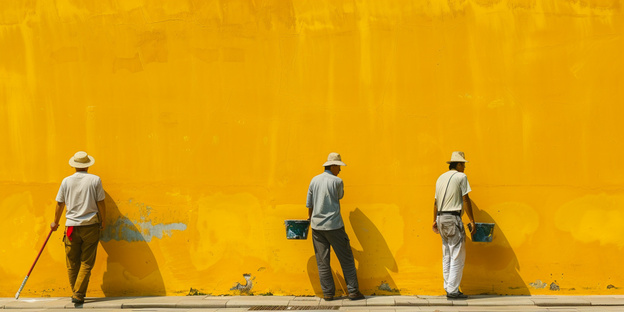 نقاشی با رنگ زرد