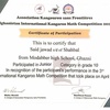 دریافت certificate درمسابقات جهانی ریاضیات کانگورو. 