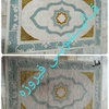 عکسی از قبل وبعدشستوشوی فرش ابریشم فانتزی