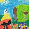 مزرعه، اثر هنرجوی ۴ساله