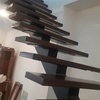 ساخت انواع پله های چوبی و آهنی با کف پله چوب 