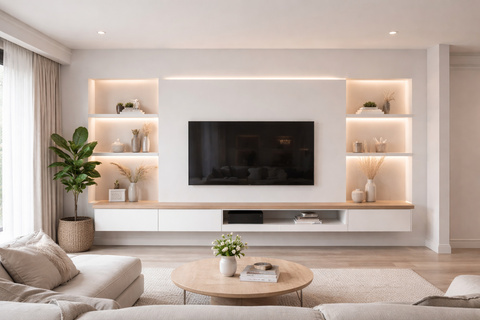 کناف کاری دیوار خانه لوکس