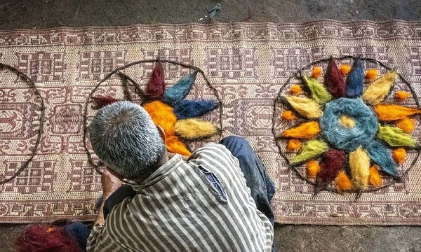 آموزش نمد بافی